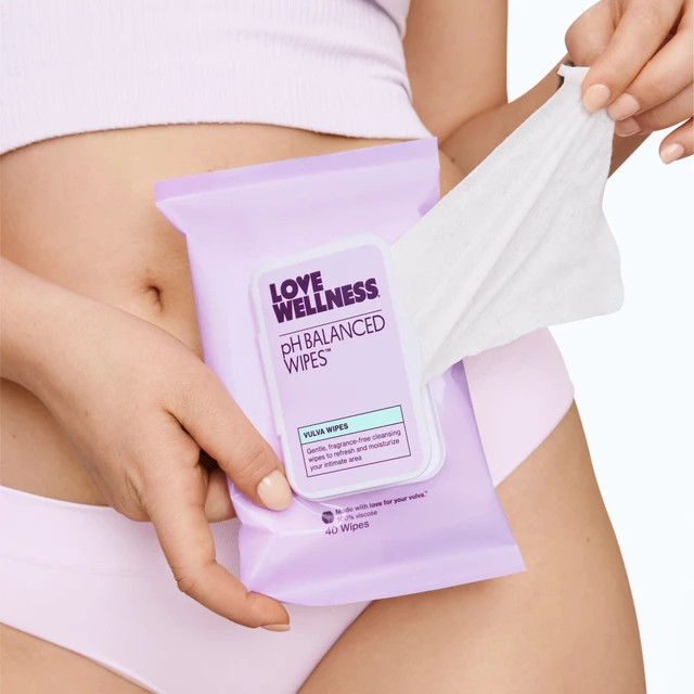 Alt view image 2 of 6 - Love Wellness pH Balanced Feminine Wipes, Sensitive Skin, Face & Body, Fragrance-Free, 40Count