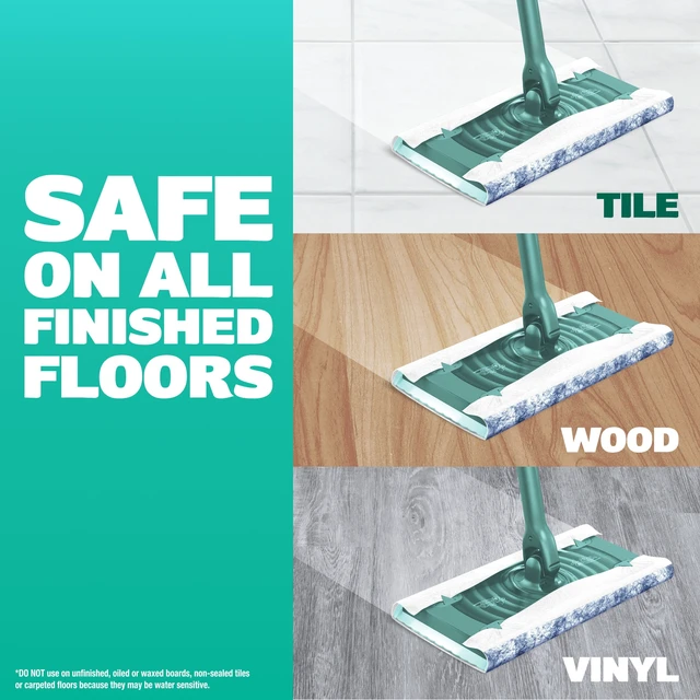 Alt view image 4 of 6 - Swiffer Mop & Go Wet Pads Refill Floor Cleaner Cleaning Cloths Gain 12 Count