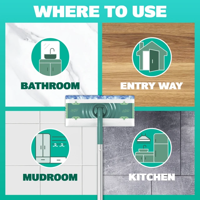 Alt view image 5 of 6 - Swiffer Mop & Go Wet Pads Refill Floor Cleaner Cleaning Cloths Gain 12 Count