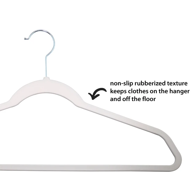 Alt view image 5 of 5 - Better Homes & Gardens Non-slip Rubberized Clothes Hangers, 10-Pack, Beige