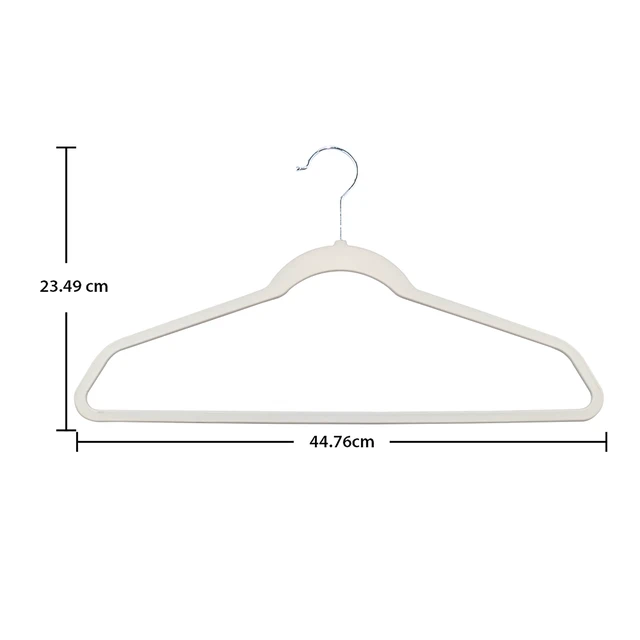 Alt view image 4 of 5 - Better Homes & Gardens Non-slip Rubberized Clothes Hangers, 10-Pack, Beige