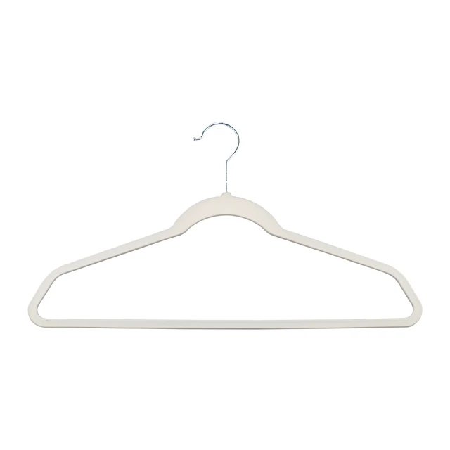 Alt view image 3 of 5 - Better Homes & Gardens Non-slip Rubberized Clothes Hangers, 10-Pack, Beige