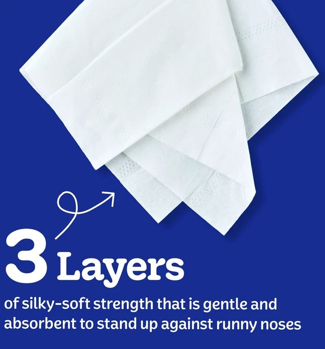 Alt view image 2 of 6 - Kleenex Ultra Soft Facial Tissues, 3 Flat Boxes, 120 Tissues per Box