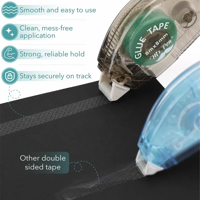 Alt view image 4 of 7 - Mr. Pen Double Sided Tape Roller, 0.31in x 26ft, 8 Pack, Scrapbook Tape
