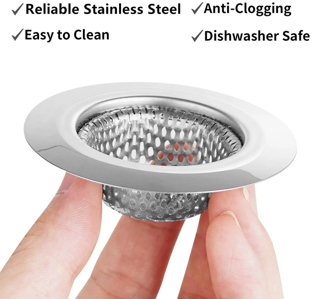 Alt view image 7 of 7 - Ohtomber 2PCS 2.79" Stainless Steel Bathtub Drain Strainer Hair Catcher