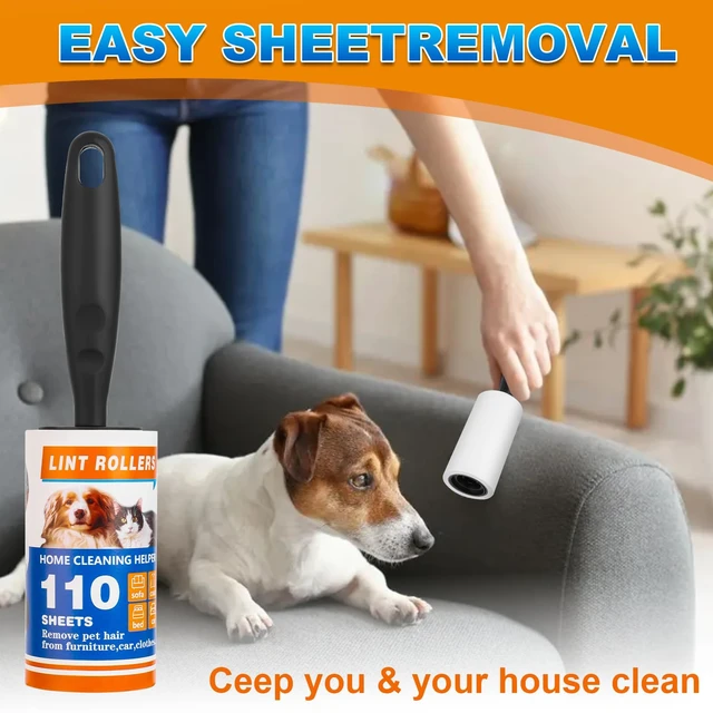 Alt view image 6 of 6 - Extra Sticky Lint Roller for Pet Hair, 220Sheets, 1Handle