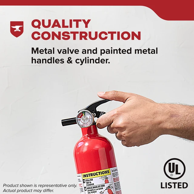 Alt view image 2 of 6 - Kidde 5BC Dry Chemical Single-Use Fire Extinguisher for Vehicles with Strap Bracket