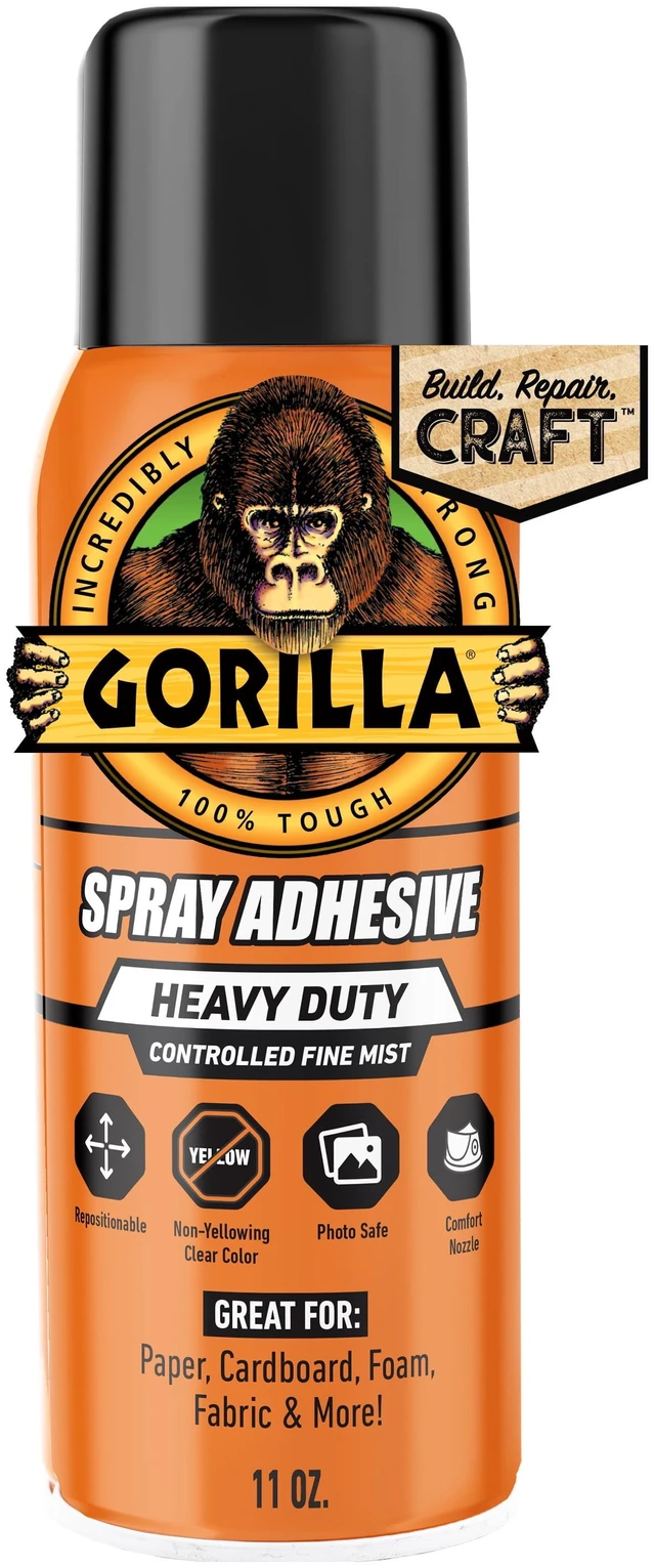 Main image of Gorilla Clear Spray Adhesive, 11 oz Can