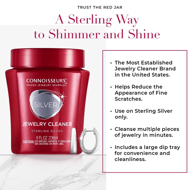 Alt view image 3 of 7 - Connoisseurs Sterling Silver Jewelry Cleaner and Tarnish Remover, 8 fl oz