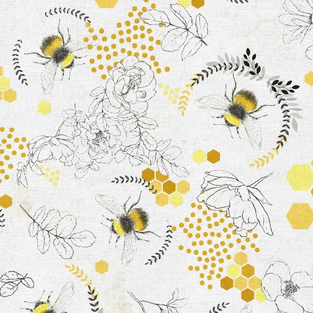 Alt view image 6 of 6 - Create It 18" x 21" Cotton Bumble Bee Precut Sewing & Craft Fabric Bundle, Multicolor 5 Piece
