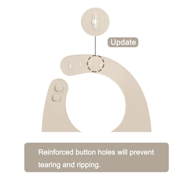 Alt view image 3 of 7 - PandaEar 3 Pack Super Light Silicone Baby Bibs, Waterproof with Pocket Food Catcher, Soft Adjustable