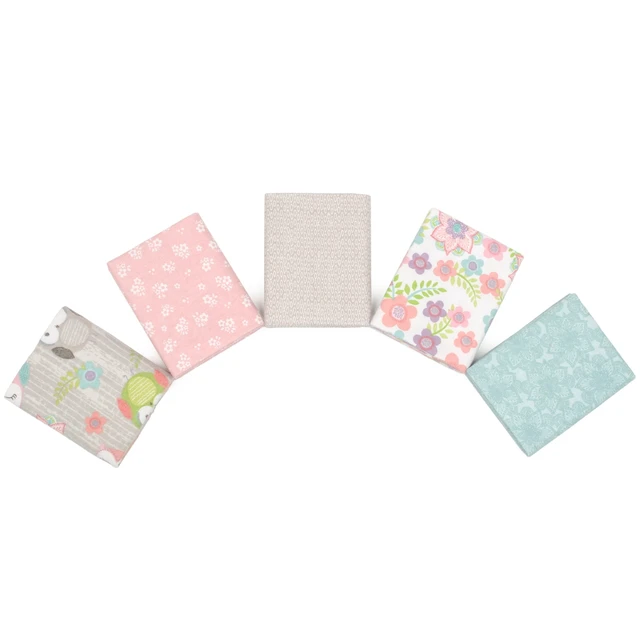 Alt view image 4 of 5 - Create It Hootsie Cotton Flannel Precut Sewing Fabric Bundle, 18"x21", 5 Piece, Multicolor