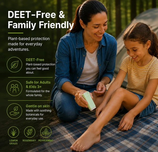 Alt view image 5 of 7 - Mosquito Repellent Balm Stick 3-Pack 0.5oz Each, DEET-Free Plant-Based, for Kids & Adults, Travel-Friendly Outdoor Use