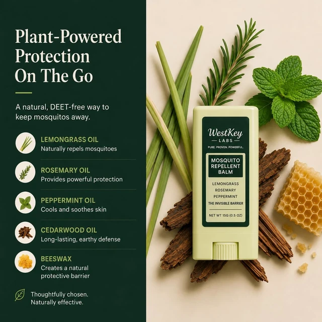 Alt view image 6 of 7 - Mosquito Repellent Balm Stick 3-Pack 0.5oz Each, DEET-Free Plant-Based, for Kids & Adults, Travel-Friendly Outdoor Use