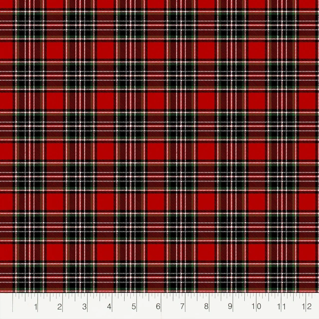 Alt view image 5 of 5 - Create It Red 5 Piece 18"x21" Cotton Flannel Plaid Precut Sewing & Craft Fabric Bundle