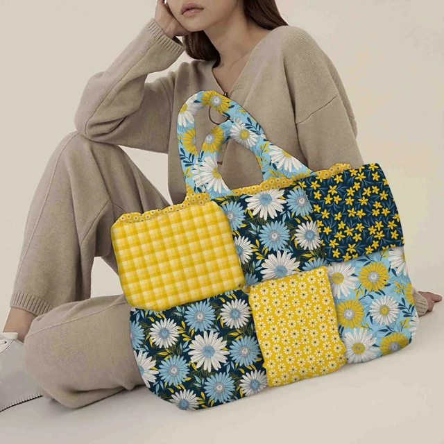 Alt view image 6 of 6 - David Textiles 100% Cotton Darling Daisy 18" x 21" Multi-color Quilting Sewing Fabric 5 Pieces