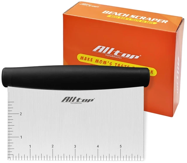 Main image of ALLTOP Bench Scraper & Chopper for Kitchen, 1 Pack, Black