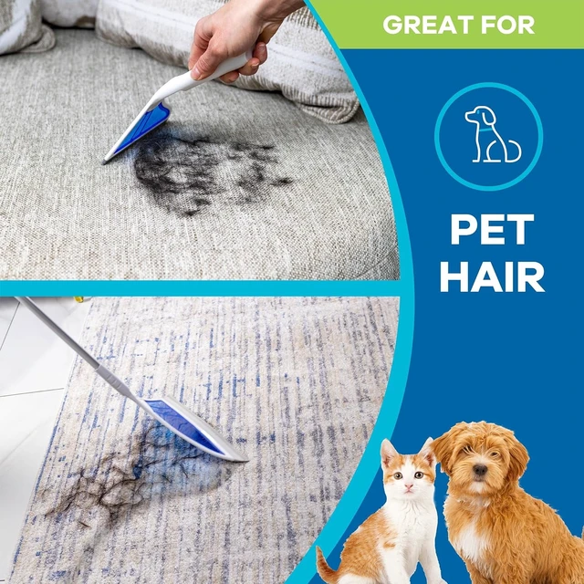 Alt view image 4 of 5 - Helio Air Broom, All-Surface Lightweight Silicone, Squeegee & Pet Hair Remover for Indoor Cleaning