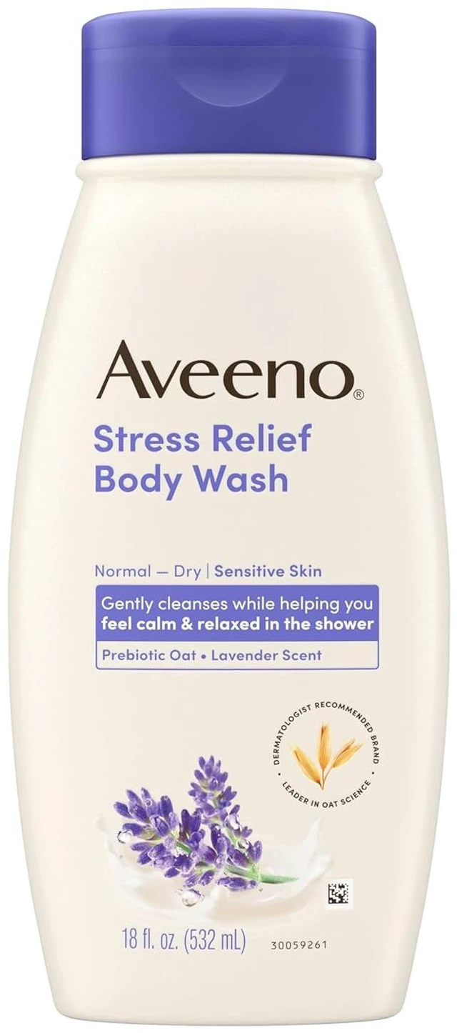 Main image of Aveeno Stress Relief Body Wash, Lavender Scent, 18 fl oz