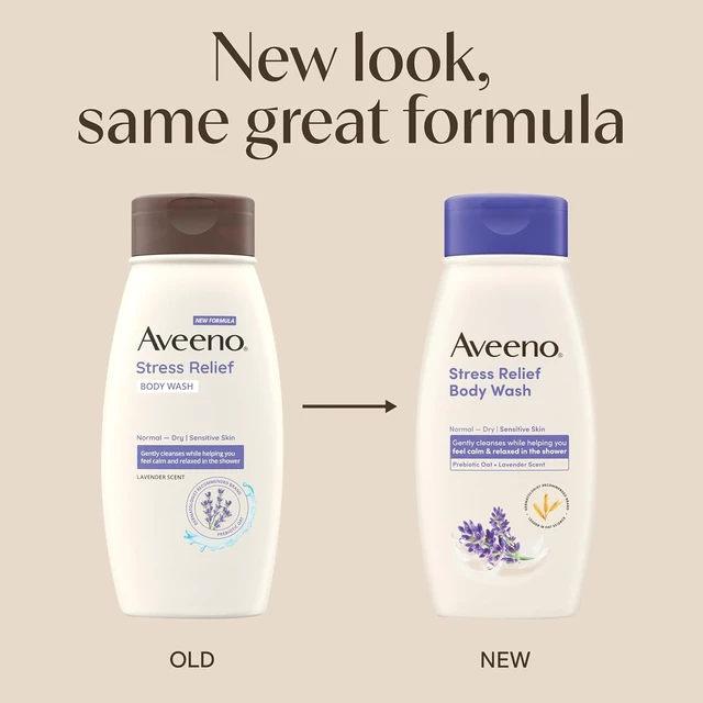 Alt view image 5 of 5 - Aveeno Stress Relief Body Wash, Lavender Scent, 18 fl oz