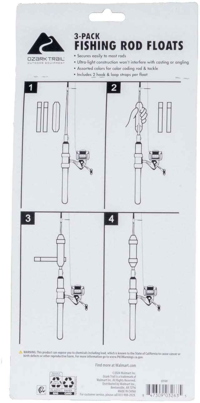 Alt view image 4 of 6 - Ozark Trail Fishing Rod Floats