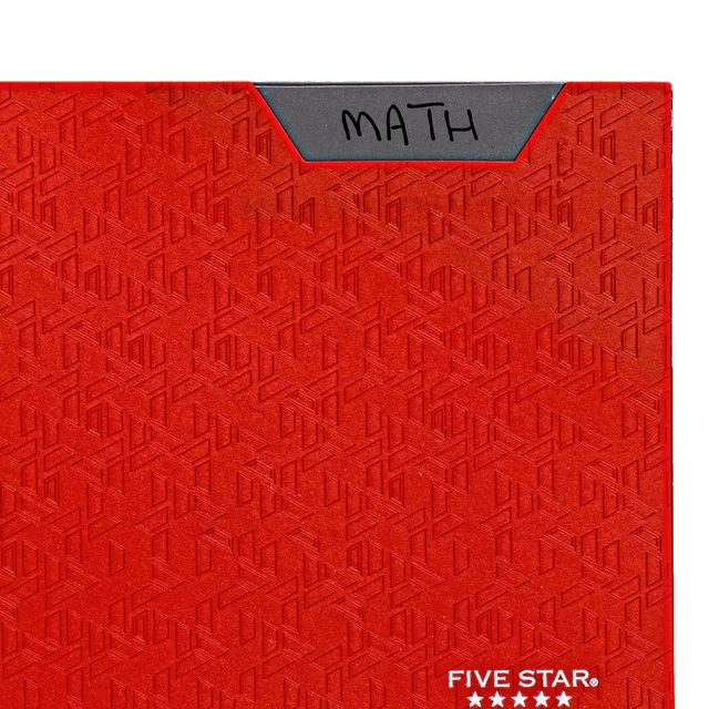 Alt view image 6 of 6 - Five Star 2-Pocket Plastic Folder with Stay-Put Tabs and Prong Fasteners, Holds 8-1/2" x 11" Paper, Fire Red (72109)