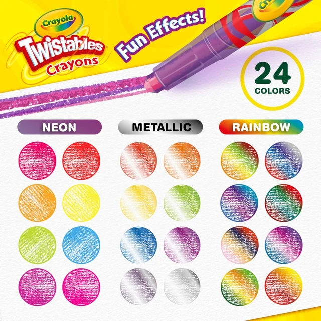 Alt view image 2 of 7 - Crayola Twistables Crayons (24ct) for Kids, Ages 3-5, Boys & Girls