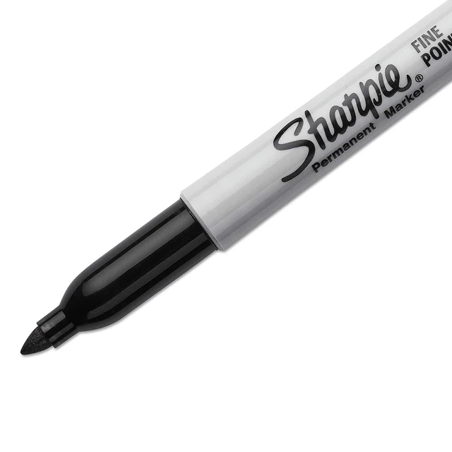 Alt view image 4 of 4 - Sharpie Permanent Markers Fine Point Black Ink 4-Pack