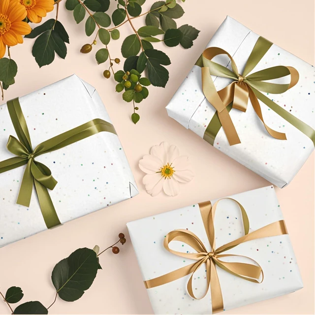 Alt view image 2 of 6 - Recyclable White Glitter Tissue Paper 36 Sheets 14x20 Inch for Gift Bags, Weddings, Birthdays, Party & Festival Decorations DIY Craft Supplies