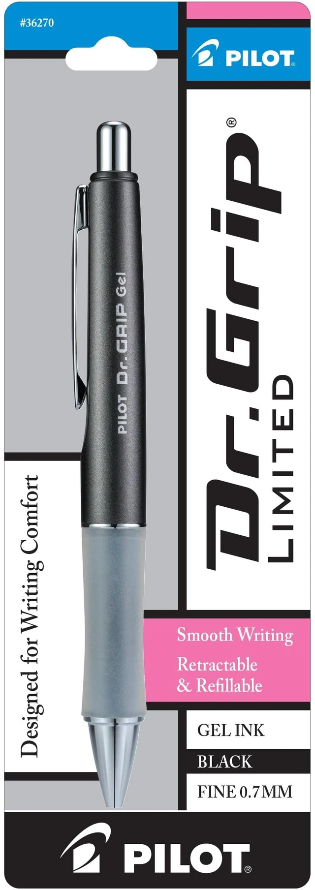Main image of PILOT Dr. Grip Limited Gel Pen, Fine Point, Black Ink, Single Pen