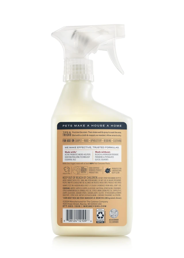 Alt view image 2 of 6 - 16oz Mrs. Meyer's Clean Day Pet Stain & Odor Fighter, Orange Blossom Scent