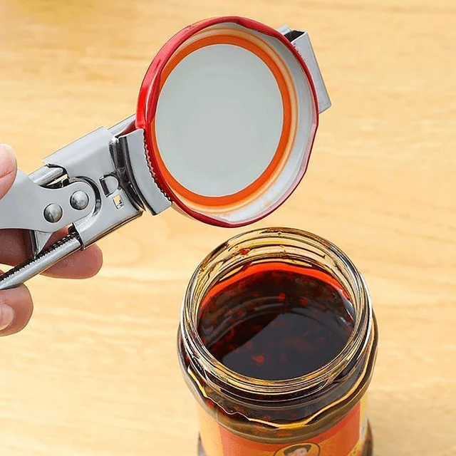 Alt view image 4 of 6 - Stainless Steel Adjustable Multifunctional Can Opener and Jar Opener for Weak Hands