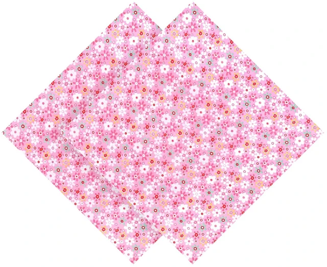 Main image of 12x12 Inch Quilting Fabric Squares 2 Pieces Pink-01