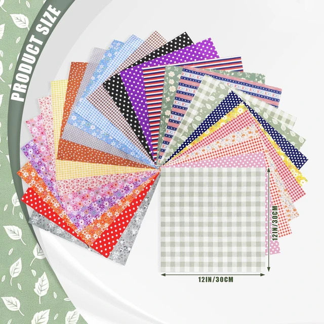 Alt view image 7 of 7 - 12x12 Inch Quilting Fabric Squares 2 Pieces Pink-01