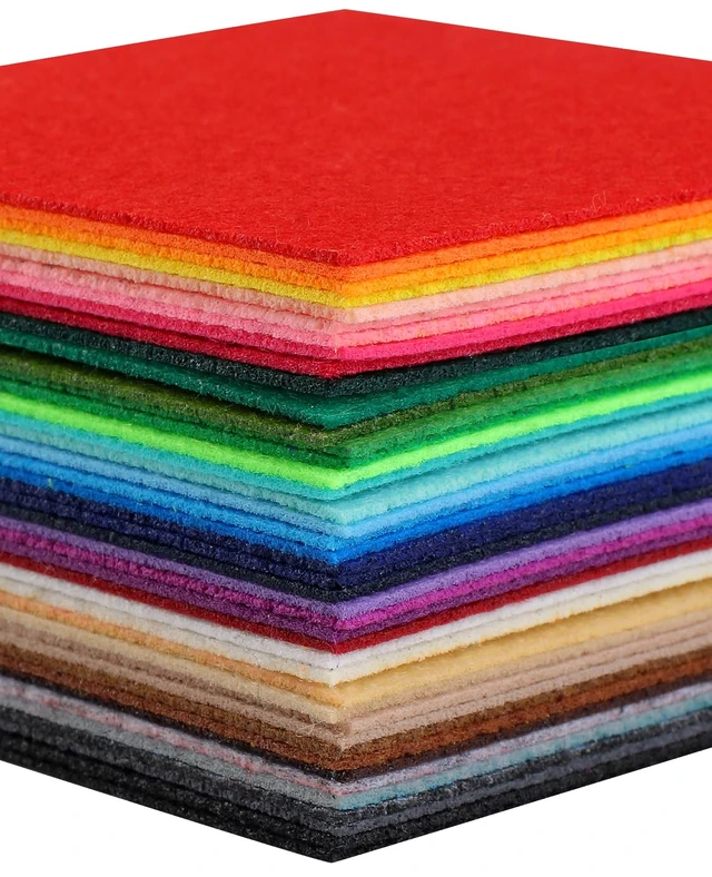 Alt view image 2 of 6 - 42 Pcs 4x4 Inch Stiff Felt Fabric Squares for Crafts Sewing