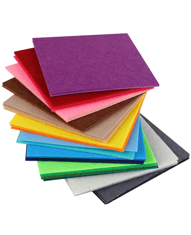 Alt view image 3 of 6 - 42 Pcs 4x4 Inch Stiff Felt Fabric Squares for Crafts Sewing