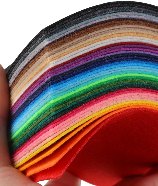 Alt view image 6 of 6 - 42 Pcs 4x4 Inch Stiff Felt Fabric Squares for Crafts Sewing