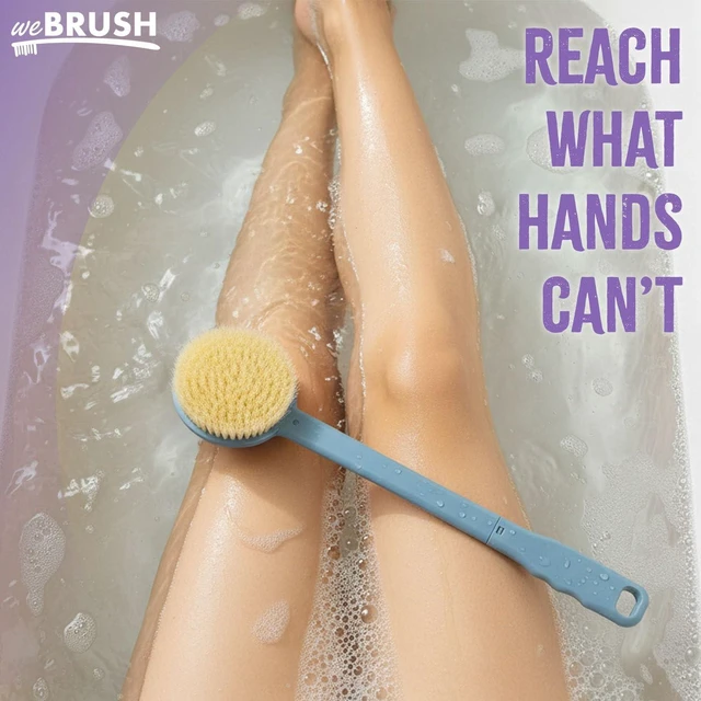 Alt view image 2 of 7 - Bath Body Brush 15in Long Handle Soft Nylon Bristles Exfoliating Back Scrubber for Women and Men