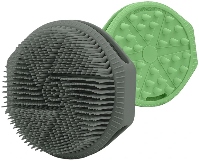 Main image of Silicone Body Scrubber 2 Pack, Shower Loofah Scalp Massager
