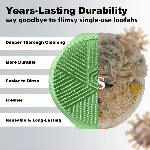 Alt view image 5 of 6 - Silicone Body Scrubber 2 Pack, Shower Loofah Scalp Massager
