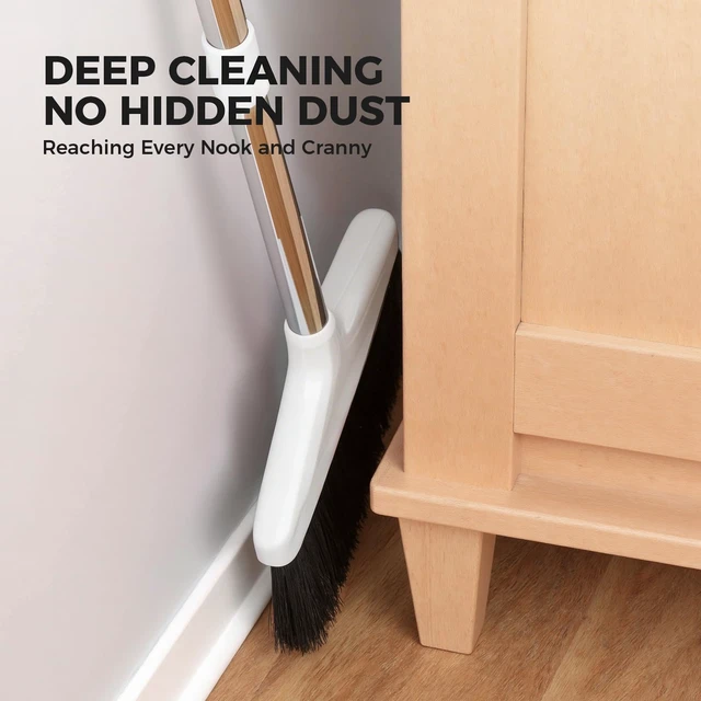 Alt view image 4 of 7 - Handy Broom Indoor/Outdoor Duty Kitchen Broom, 1-Pack White, for Home Garage Kitchen Office Courtyard Lobby Patio Lawn Concrete