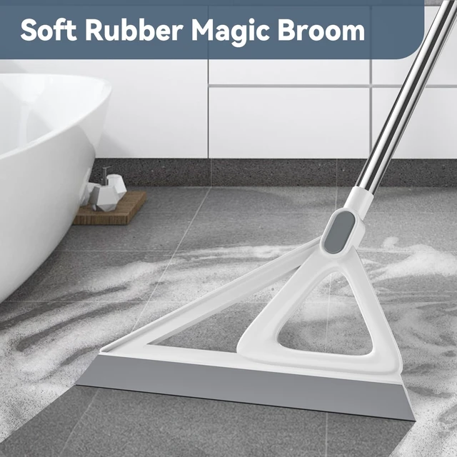 Alt view image 3 of 6 - Magic Broom 54Inch Grey - Multifunction Rubber Silicone Squeegee Broom for Floor, Glass, Living Room, Kitchen, Bathroom