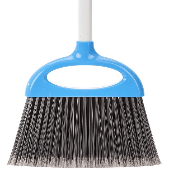Alt view image 6 of 6 - Amazon Basics Dustpan Broom Set with Adjustable Long Handle, Easy to Assemble, Blue and White