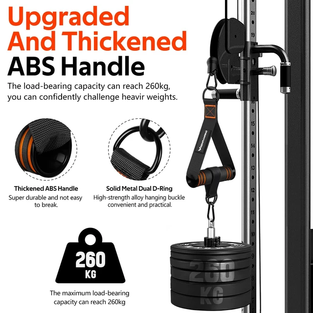 Alt view image 5 of 6 - RENRANRING Gym Exercise Handles, Replacement Handle Attachments for Cable Machine Pulleys, Resistance Band & Strength Trainer, Pull Down Accessories, Home Gym Add-on