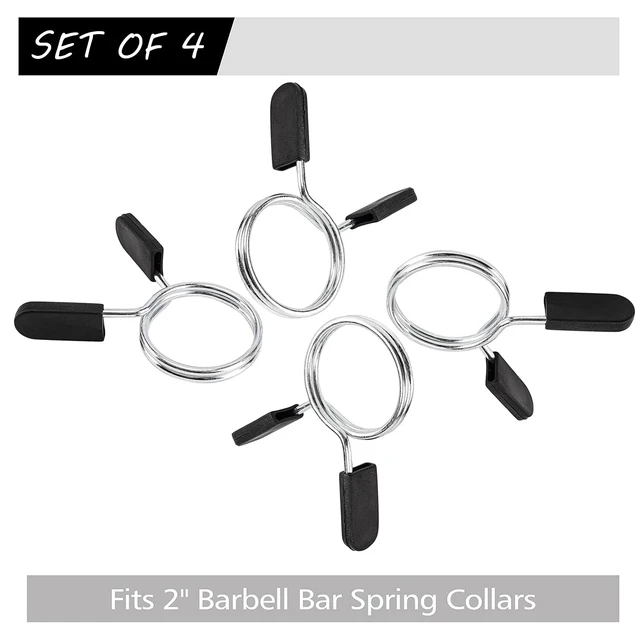 Alt view image 5 of 5 - Olympic Barbell Clips 2 Inches Lock Collars Weightlifting 4 Pack