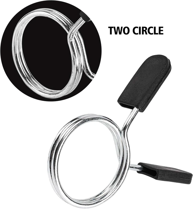 Alt view image 2 of 5 - Olympic Barbell Clips 2 Inches Lock Collars Weightlifting 4 Pack