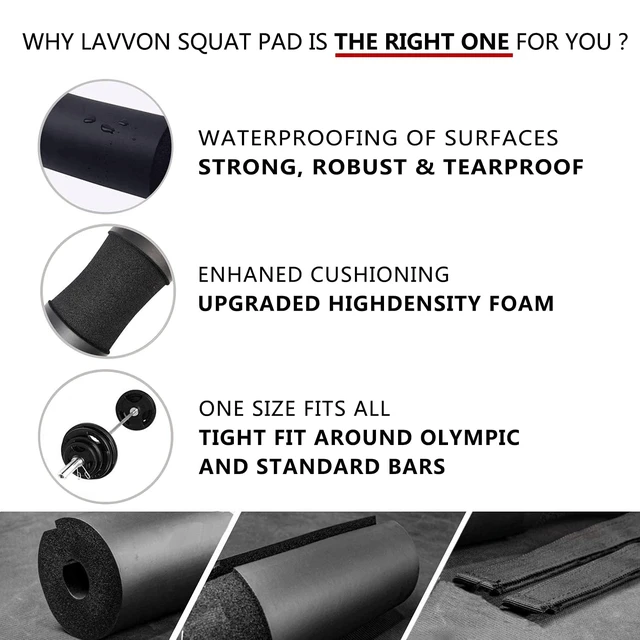 Alt view image 5 of 7 - Barbell Pad for Hip Thrust, Squats and Lunges - Foam Padding
