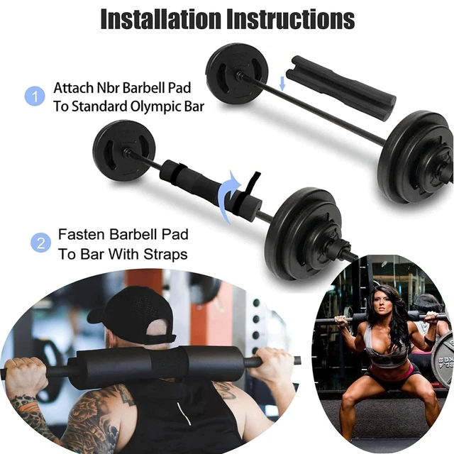 Alt view image 4 of 7 - Barbell Pad for Hip Thrust, Squats and Lunges - Foam Padding