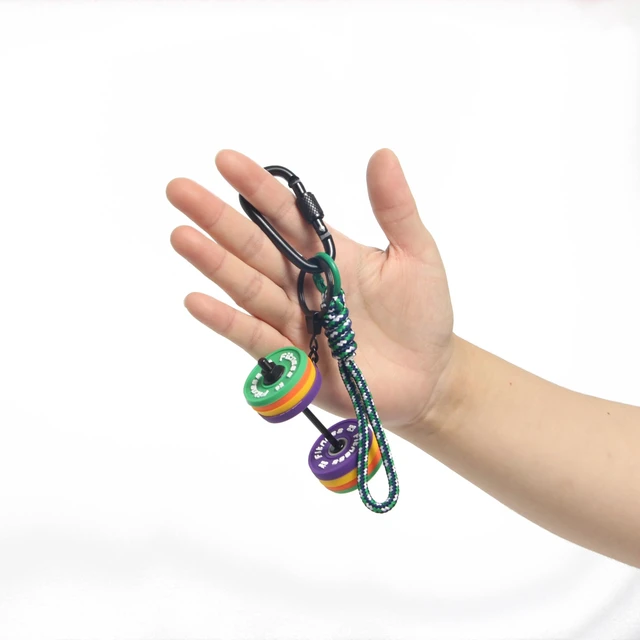 Alt view image 2 of 5 - 3PCS Adjustable Barbell Keychain Set