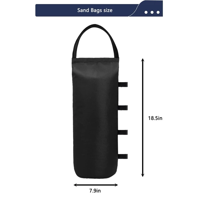 Alt view image 4 of 7 - IALNAI 125 LBS No Sand Canopy Weights Sand Bags for Outdoor Tent Sunshade Fixed Windproof Pop Up Tent 4-Pack